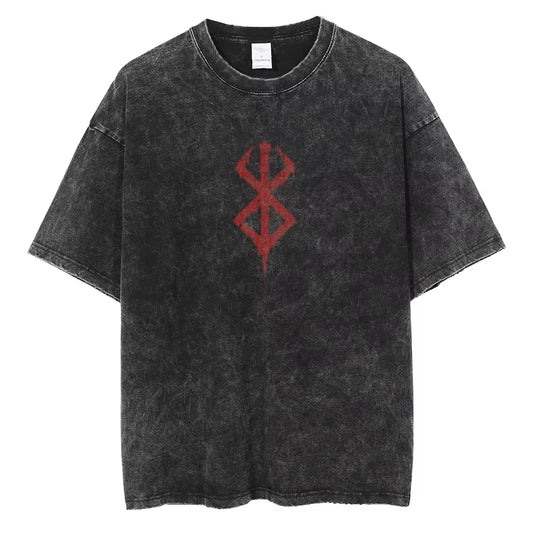 Berserk Brand of Sacrifice Vintage T-Shirt Dark Anime Graphic Streetwear Tee Anime Tshirts - The Eezee Shop