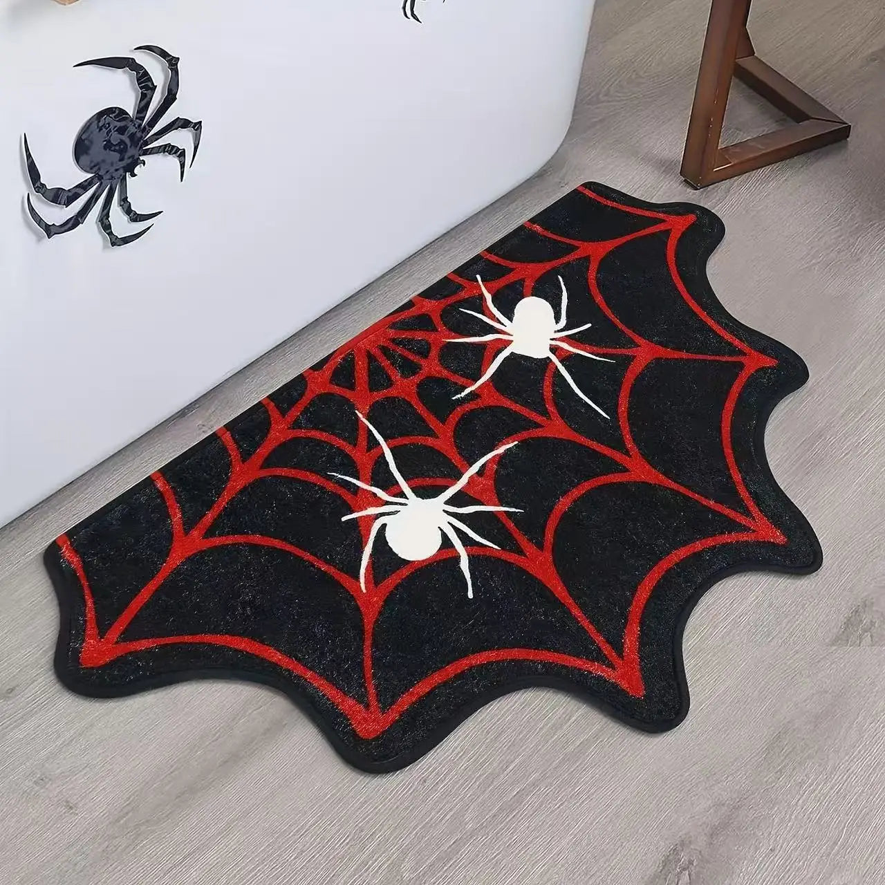 Spider Web Bath Mat | Absorbent Non-Slip Halloween Rug Rugs & Doormats - The Eezee Shop