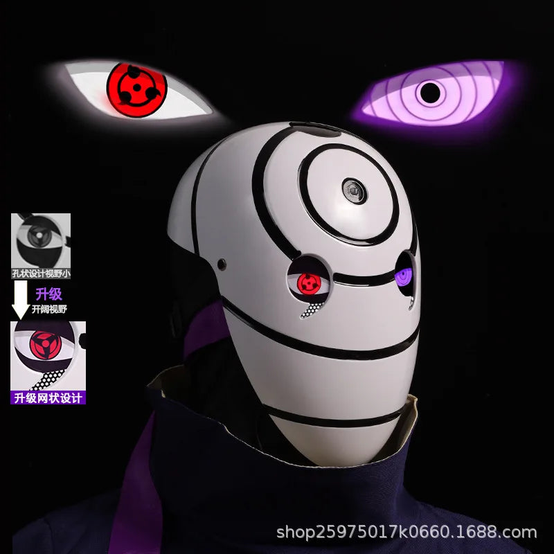 Obito Uchiha Light-Up Mask | Naruto Sharingan Cosplay Helmet Cosplay Masks & Helmets - The Eezee Shop