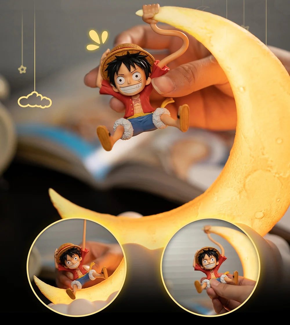 One Piece Luffy Moon Lamp | Magnetic Control Night Light Lamps & Night Lights - The Eezee Shop