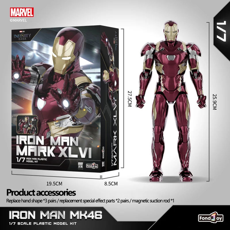 Iron Man MK46 1/7 Model Kit | 10" Light-Up Reactor Figure Collectible Figures - The Eezee Shop