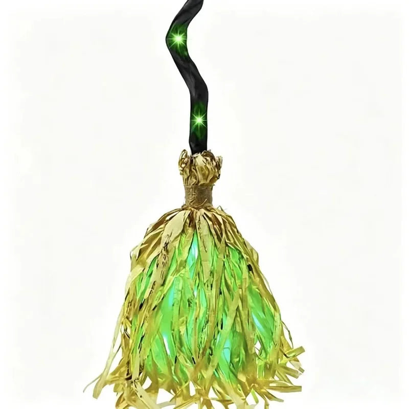 Glowing Bouncing Witch Broom | Sound Effects Halloween Prop Halloween Decorations - The Eezee Shop