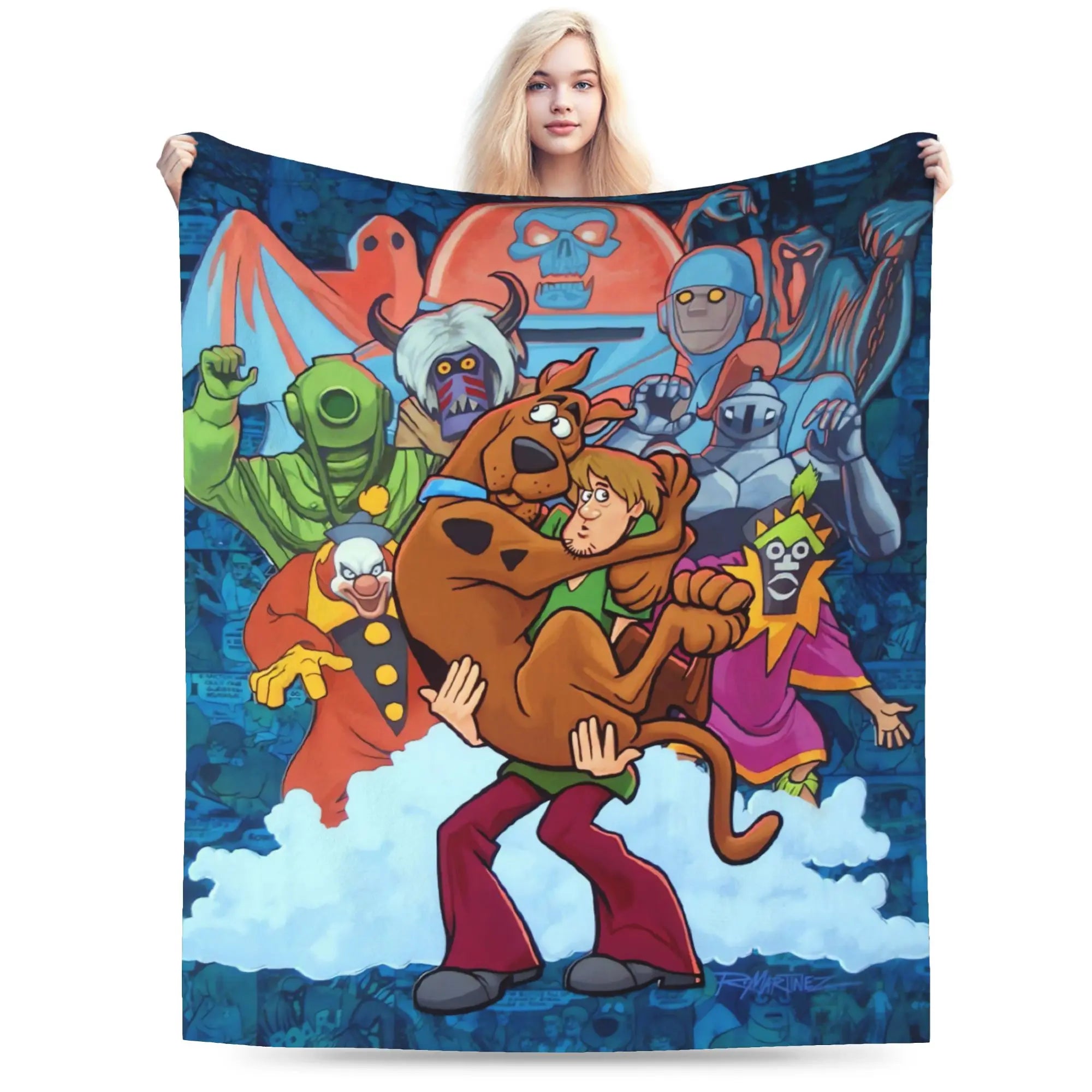 Scooby-Doo Flannel Blanket | Cartoon Halloween Winter Throw Throw Blankets - The Eezee Shop