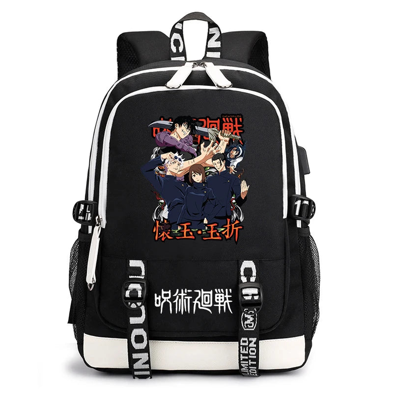 Jujutsu Kaisen Bookbag | Lightweight Casual School Backpack Backpacks - The Eezee Shop
