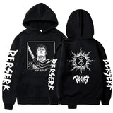 Berserk Guts Fleece Hoodie | Graphic Manga Sweatshirt Hoodies & Sweatshirts - The Eezee Shop