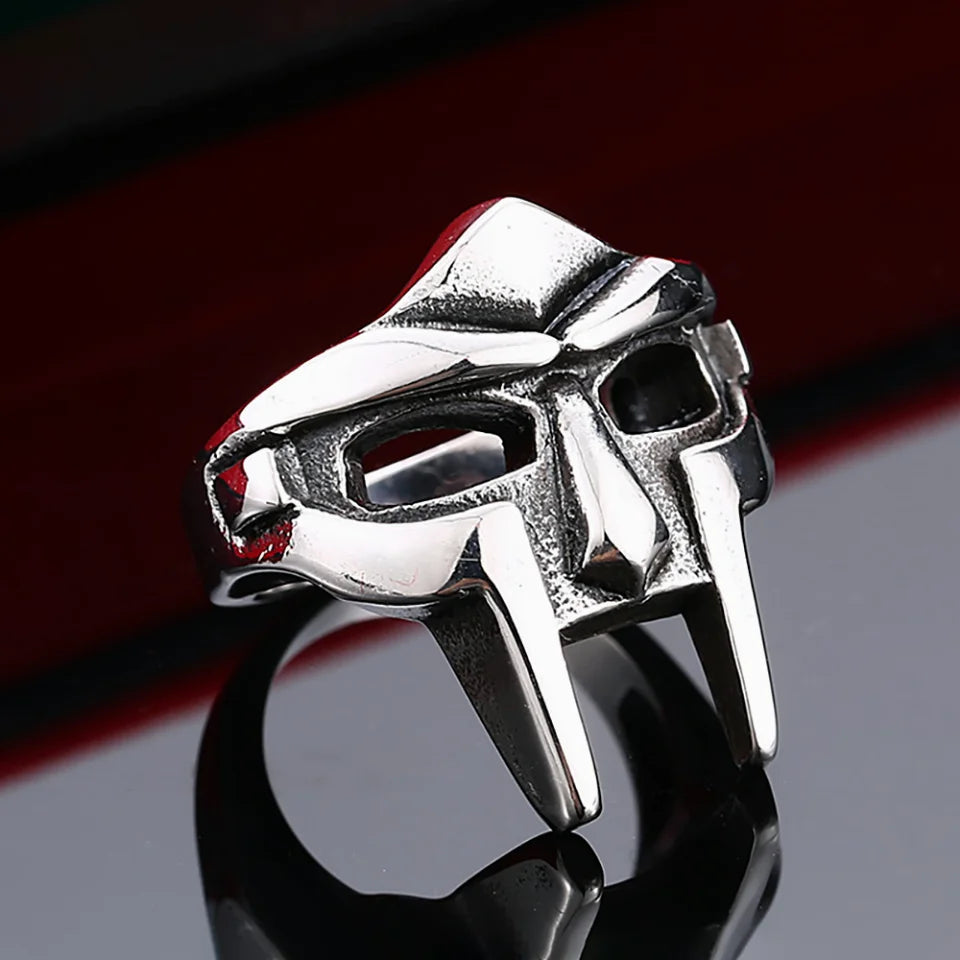 Pharaoh Villain Mask Ring | Gothic Stainless Steel Punk Ring Jewelry - The Eezee Shop