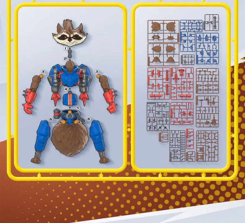 Marvel Rivals Rocket Raccoon & Moon Knight Building Blocks Building Block Sets - The Eezee Shop