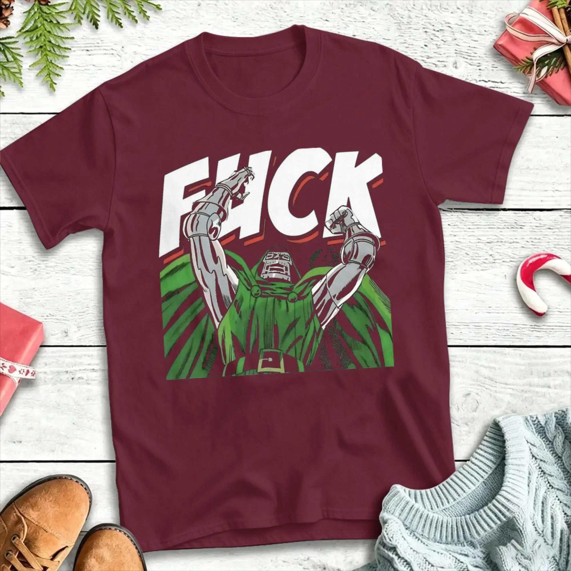 Doctor Doom Oversized Streetwear T-Shirt | Harajuku Graphic Tee Graphic Tees - The Eezee Shop