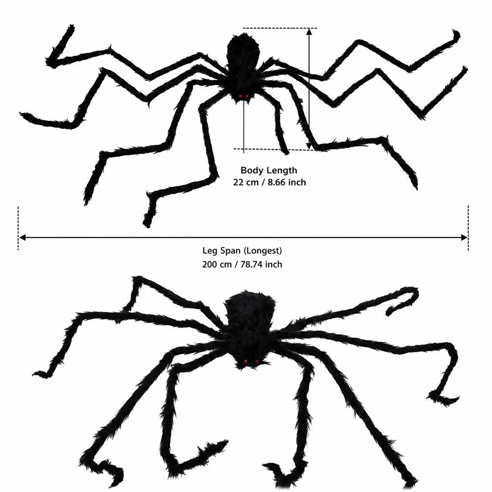 Giant Black Spider Decoration | Large Outdoor Halloween Prop Outdoor Halloween Decorations - The Eezee Shop