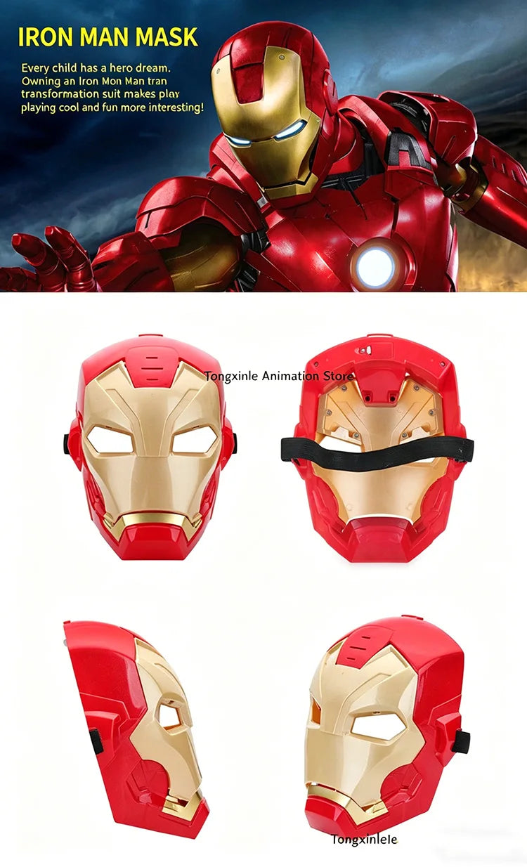 Iron Man Cosplay Set for Kids | Light-Up Mask, Gloves & Launcher Cosplay Props - The Eezee Shop