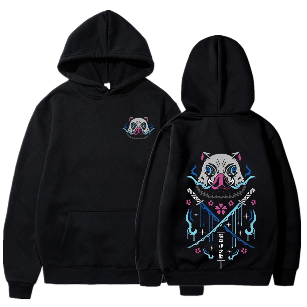 Inosuke Hoodie | Demon Slayer Kawaii Manga Pullover Hoodies & Sweatshirts - The Eezee Shop