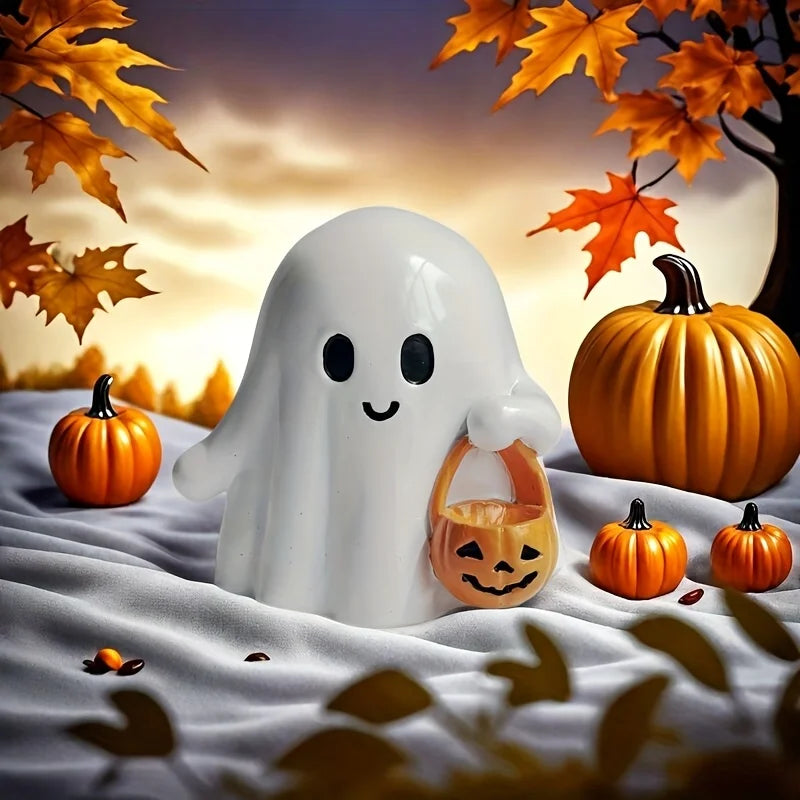 Cute Anime Pumpkin Statue | Halloween Resin Decoration Halloween Figurines - The Eezee Shop