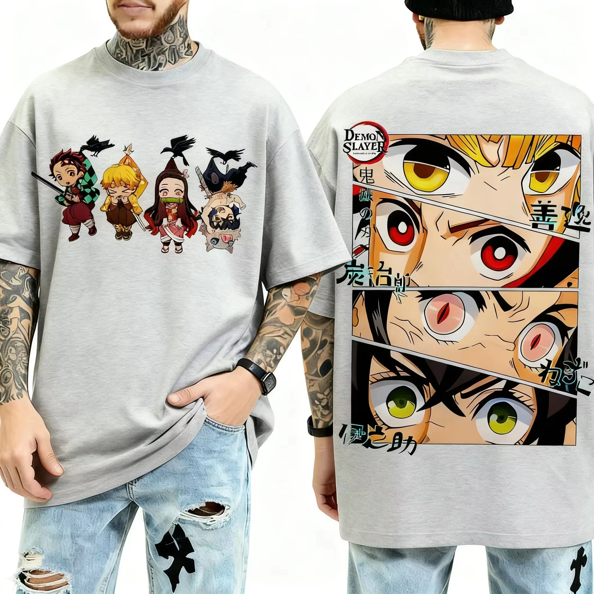 Demon Slayer Character Eyes T-Shirt | Unisex Sports Tee Graphic Tees - The Eezee Shop