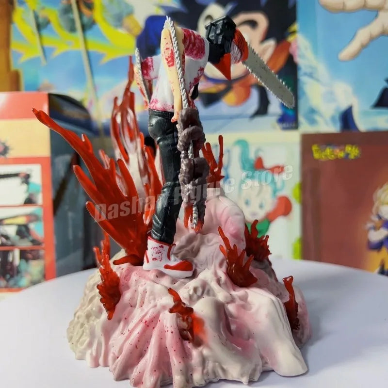 Denji & Pochita Figure | Chainsaw Man GK Statue Collectible Figures - The Eezee Shop