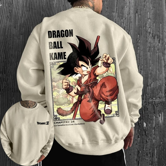 Dragon Ball Men's Sweatshirt Son Goku Japanese Anime Hoodie Spring and Autumn Boys Children's Long-sleeved Parent-child Outfit Hoodies Series - The Eezee Shop