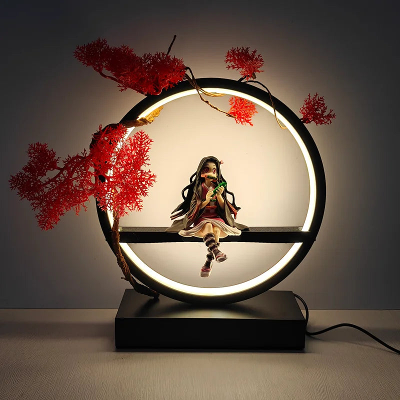Zoro & Nezuko Plug-In Night Light | Dimmable Anime Lamp Lamps & Night Lights - The Eezee Shop