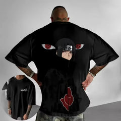 Naruto Men Women‘s Itachi Uchiha Printed Japanese Anime 2026 Summer New Hot-Selling Short-Sleeved Fashion Cotton Printed T-shirt Anime Tshirts - The Eezee Shop