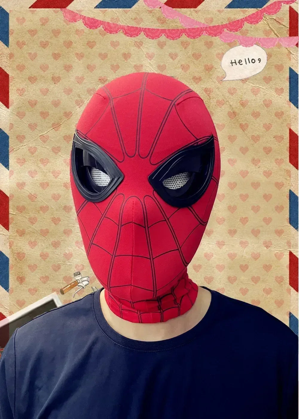 Miles Morales Light-Up Mask | Moving Eyes Ring Control 1:1 Cosplay Masks & Helmets - The Eezee Shop