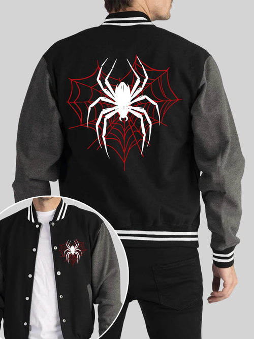 Spiders On The Spider Web Print Man Loose Coat Hip Hop Comfy Jackets Other - The Eezee Shop