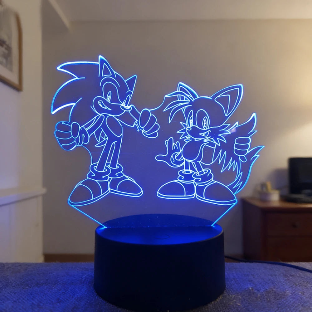 Sonic 3D LED Night Light | Cute Bedroom Table Lamp Lamps & Night Lights - The Eezee Shop