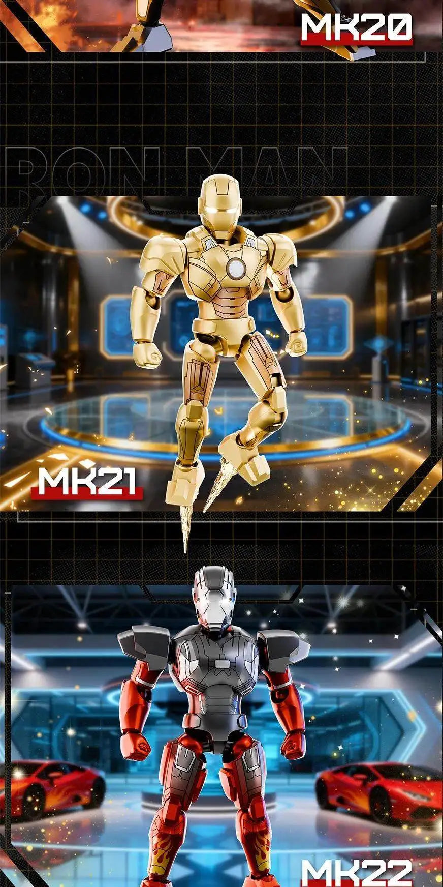 Iron Man Mark 17-24 Model Kit | DIY Armor Action Figure Collectible Figures - The Eezee Shop