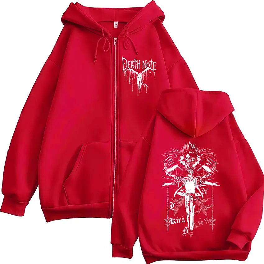 Death Note Ryuk & Light Zip Hoodie | Unisex Anime Sweatshirt Hoodies & Sweatshirts - The Eezee Shop