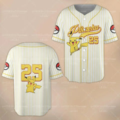 2026 New Summer Pok é mon Pikachu 3D Printed Printed Pattern Baseball