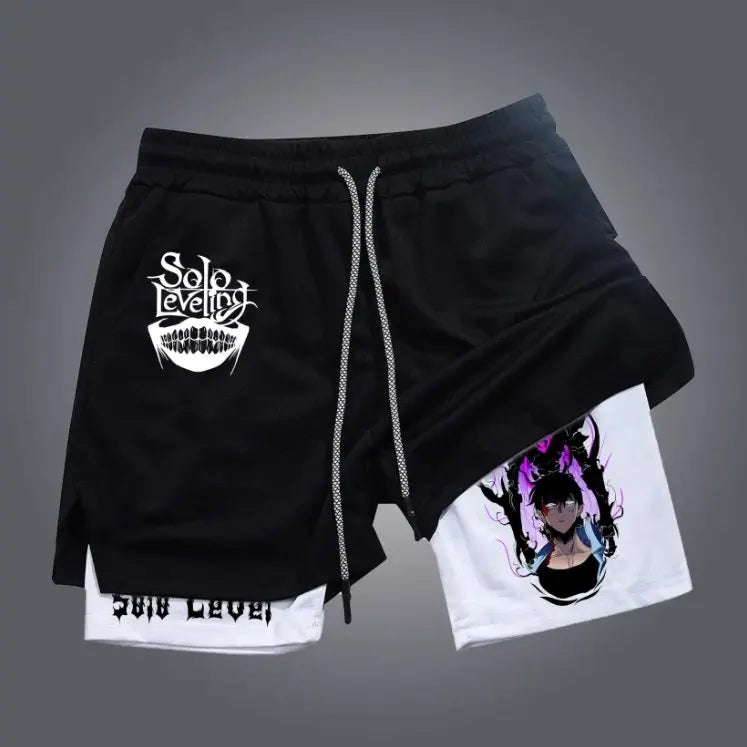 Anime Graphic Gym Shorts | Unisex Quick-Dry Streetwear Shorts Shorts - The Eezee Shop