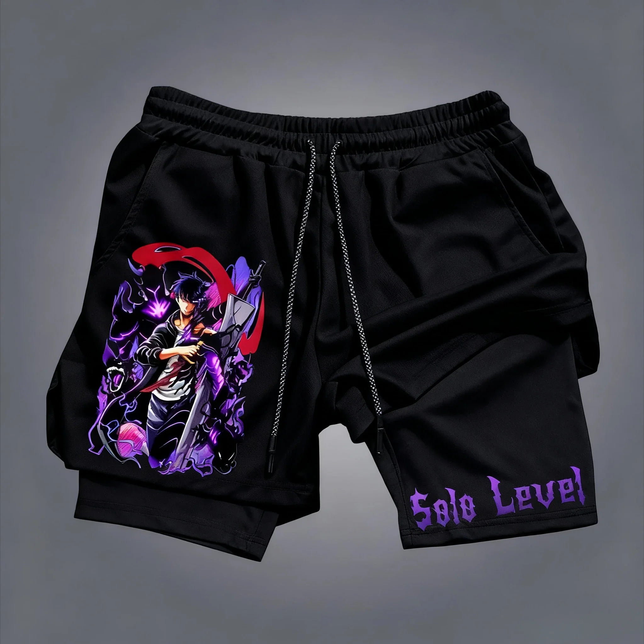 Anime Graphic Gym Shorts | Unisex Quick-Dry Streetwear Shorts Shorts - The Eezee Shop