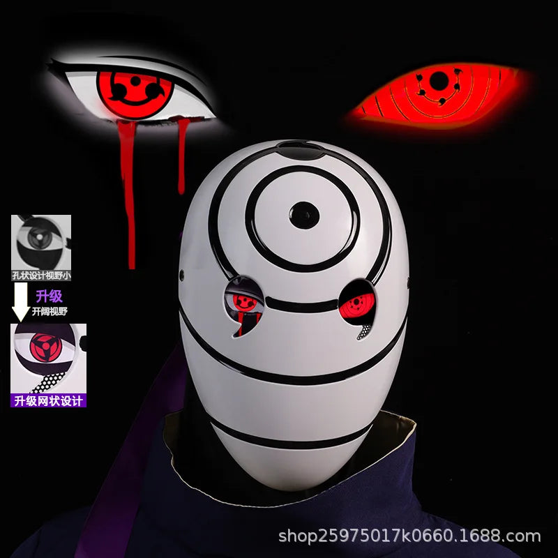 Obito Uchiha Light-Up Mask | Naruto Sharingan Cosplay Helmet Cosplay Masks & Helmets - The Eezee Shop