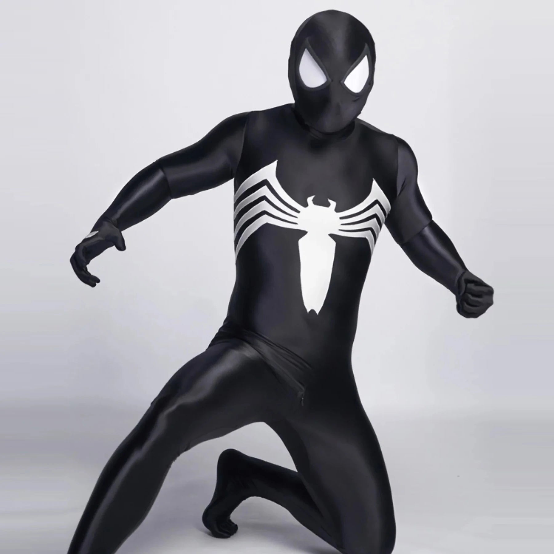 Black Venom Spandex Costume | Symbiote Zentai Bodysuit Cosplay Costumes - The Eezee Shop
