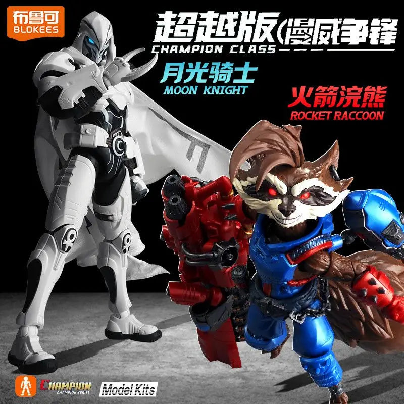 Marvel Rivals Rocket Raccoon & Moon Knight Building Blocks Building Block Sets - The Eezee Shop