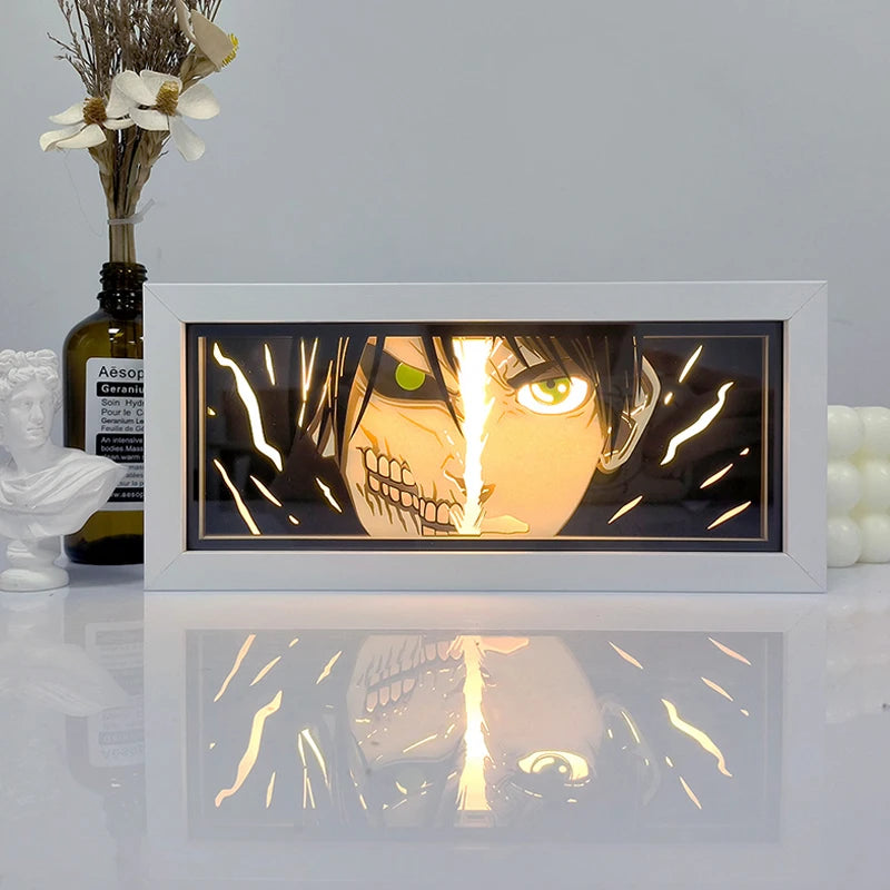 Roronoa Zoro Paper-Cut Shadow Box | Remote Color Night Light Lamps & Night Lights - The Eezee Shop