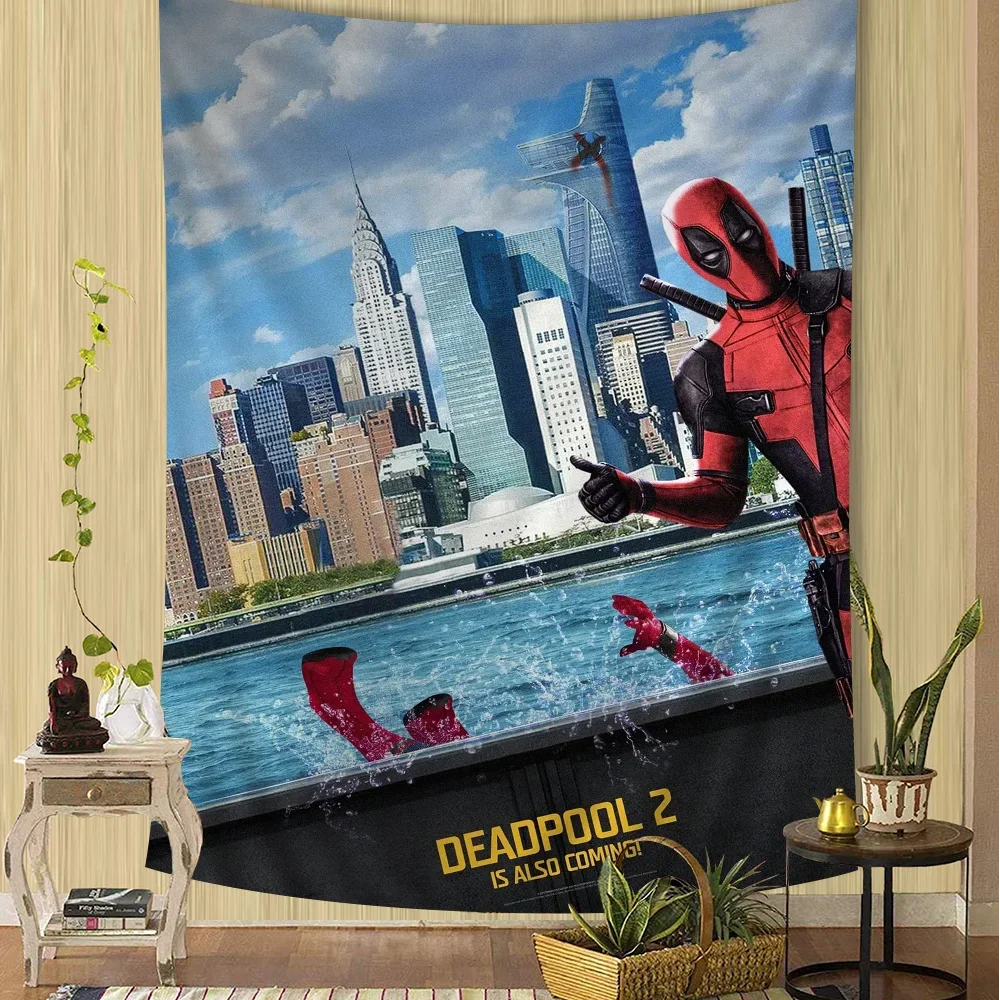 Deadpool Wall Tapestry | Large Hanging Dorm & Room Decor Wall Tapestries - The Eezee Shop