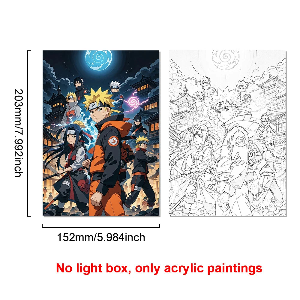Naruto Light Painting LED Frame | Anime Night Light Wall Decor Lamps & Night Lights - The Eezee Shop