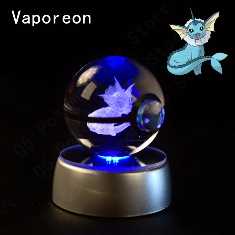 Pokemon 3D Crystal Ball Night Light | Mewtwo, Pikachu & Gengar Lamps & Night Lights - The Eezee Shop