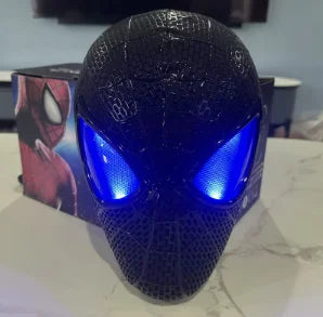Miles Morales Light-Up Mask | Moving Eyes Ring Control 1:1 Cosplay Masks & Helmets - The Eezee Shop
