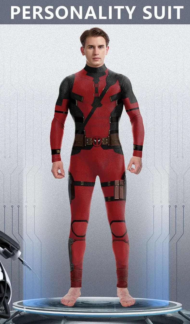 Deadpool & Wolverine Zentai Costume | Men's Superhero Jumpsuit Cosplay Costumes - The Eezee Shop
