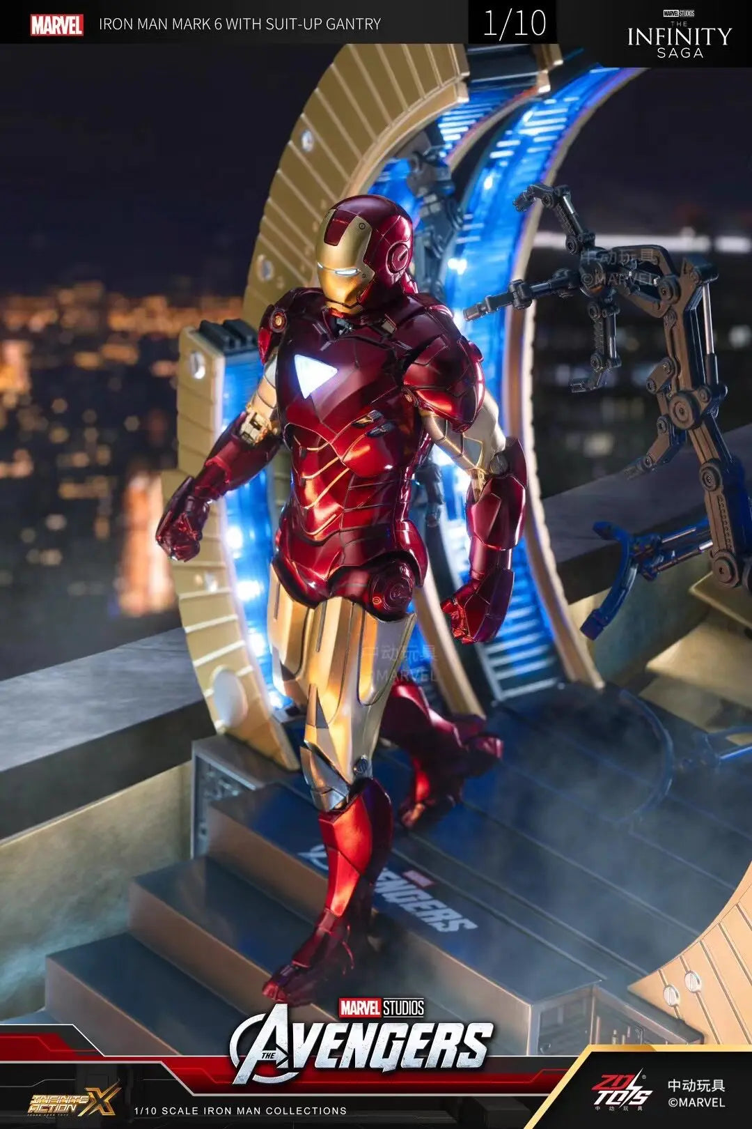 Iron Man MK4 with Suit-Up Gantry | 1/10 Collectible Figure Collectible Figures - The Eezee Shop