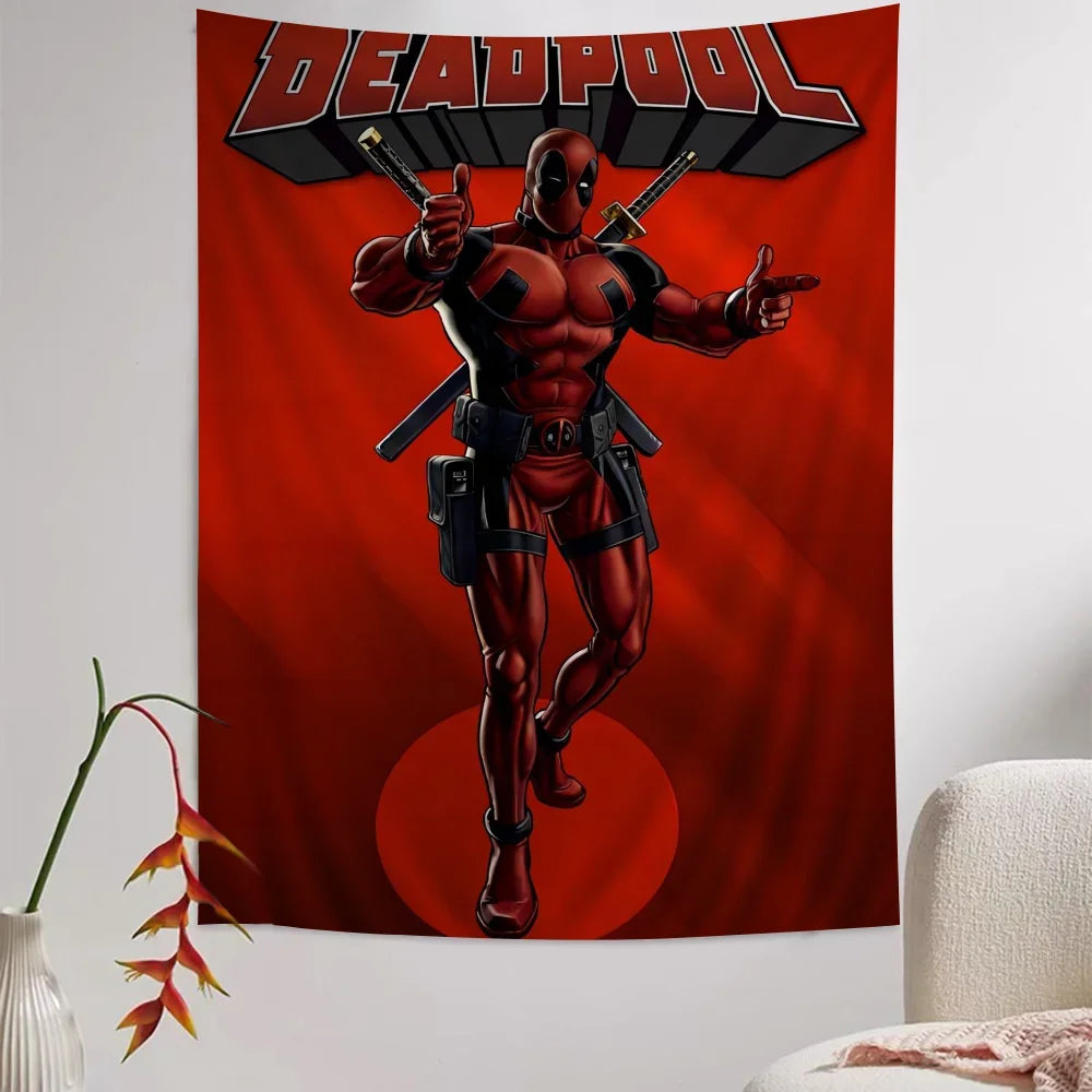 Deadpool Wall Tapestry | Large Hanging Dorm & Room Decor Wall Tapestries - The Eezee Shop