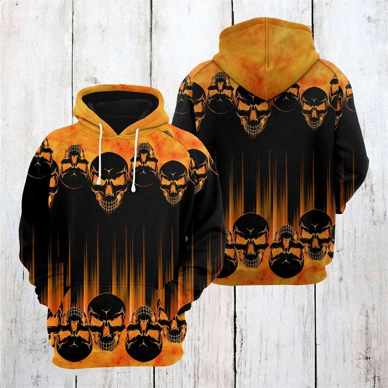 3D Spider Skeleton Hoodie | Men's Halloween Long Sleeve Pullover Hoodies & Sweatshirts - The Eezee Shop