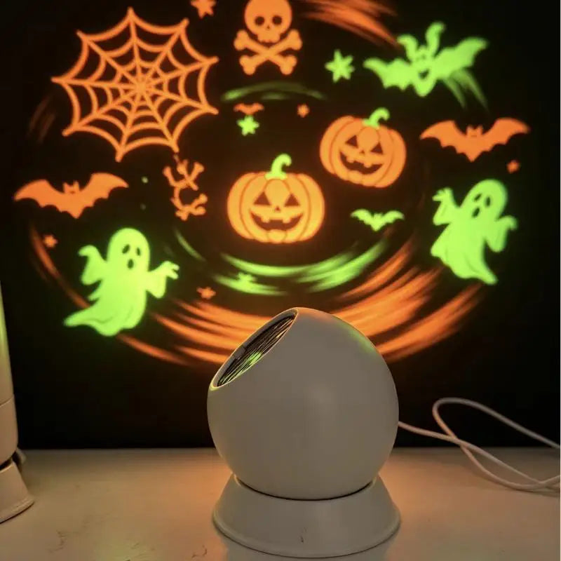 Halloween LED Projector Light | Pumpkin, Ghost & Star Patterns Halloween Lights - The Eezee Shop