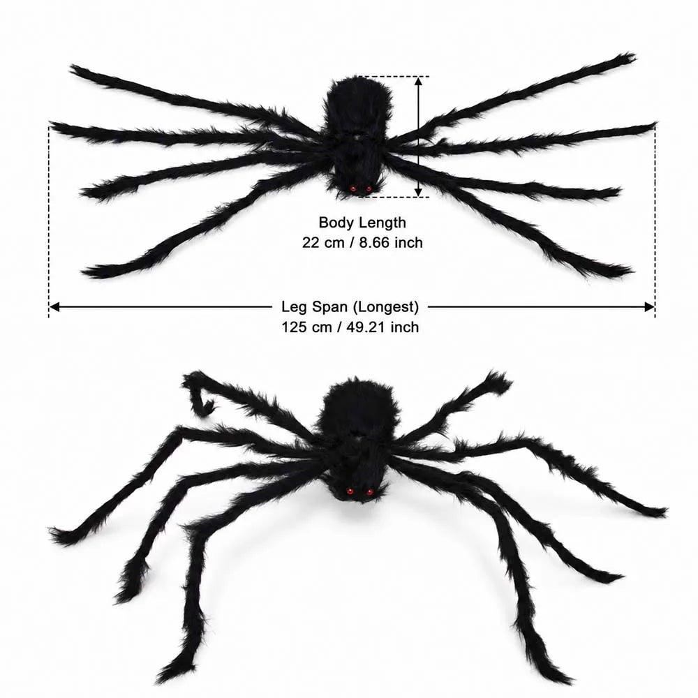 Giant Black Spider Decoration | Large Outdoor Halloween Prop Outdoor Halloween Decorations - The Eezee Shop