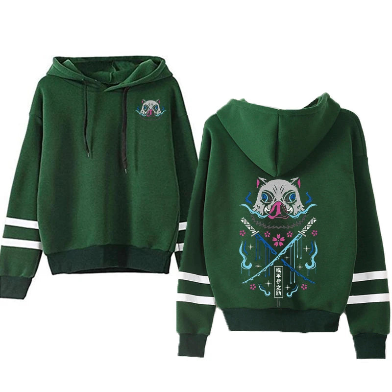 Inosuke Hoodie | Demon Slayer Kawaii Manga Pullover Hoodies & Sweatshirts - The Eezee Shop