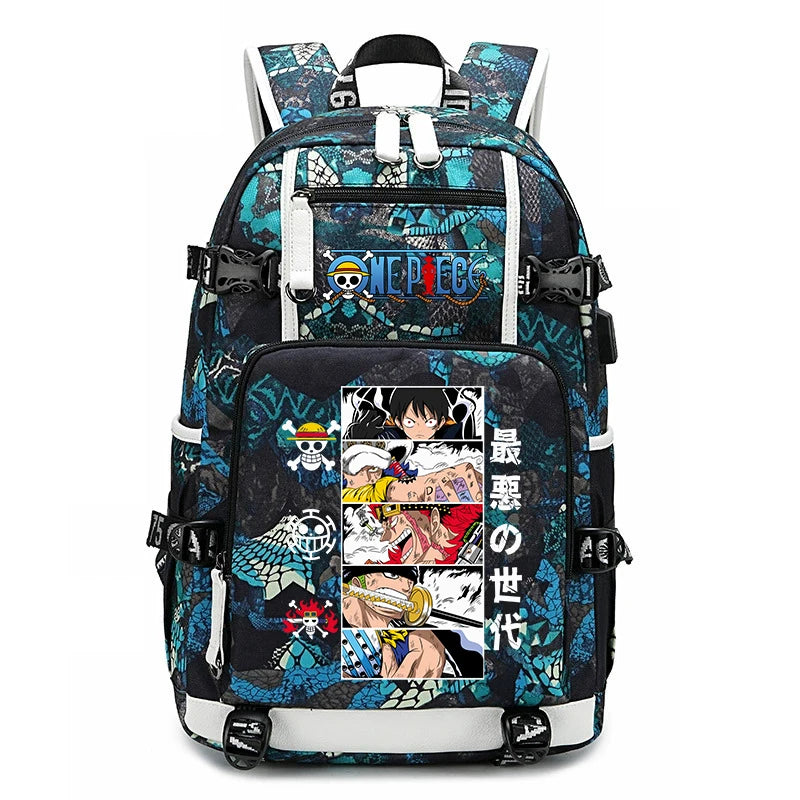 One Piece Luffy School Backpack | Large Capacity Bookbag Backpacks - The Eezee Shop