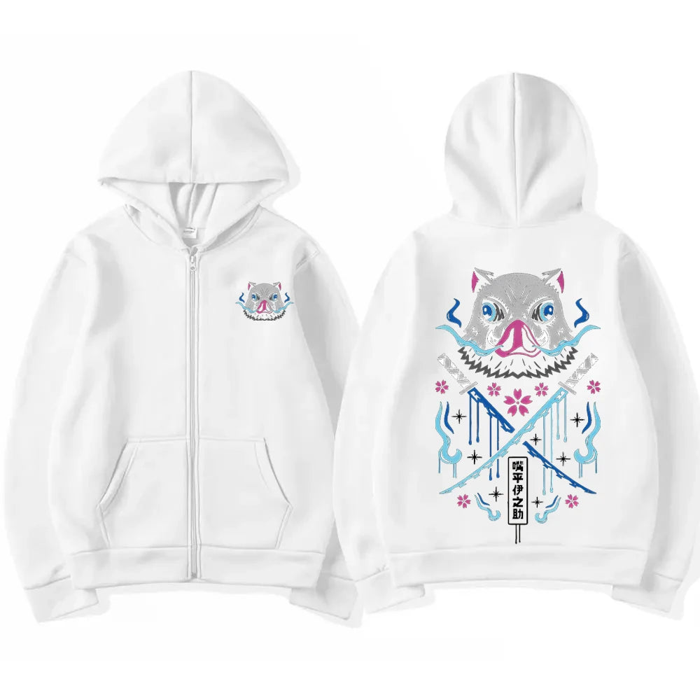 Inosuke Hoodie | Demon Slayer Kawaii Manga Pullover Hoodies & Sweatshirts - The Eezee Shop