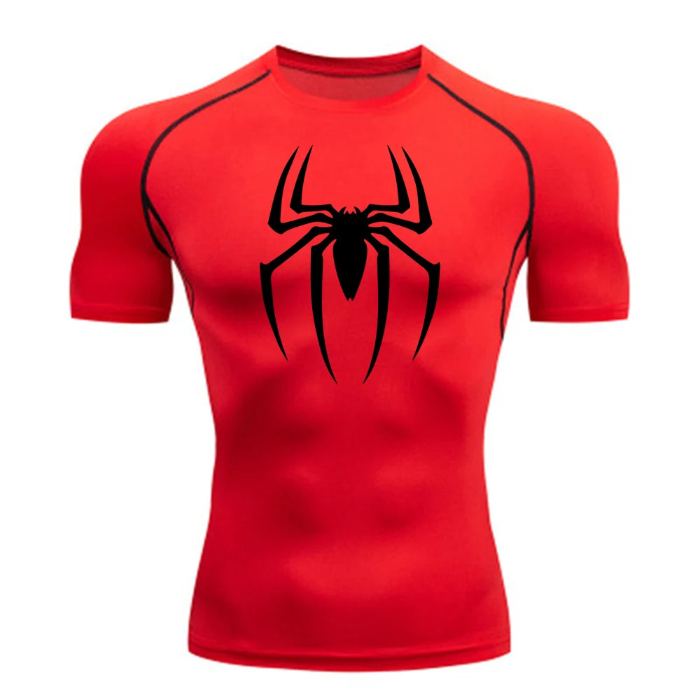 Spider Print Compression Shirt | Men's Quick-Dry Gym Jersey Gym & Compression Wear - The Eezee Shop