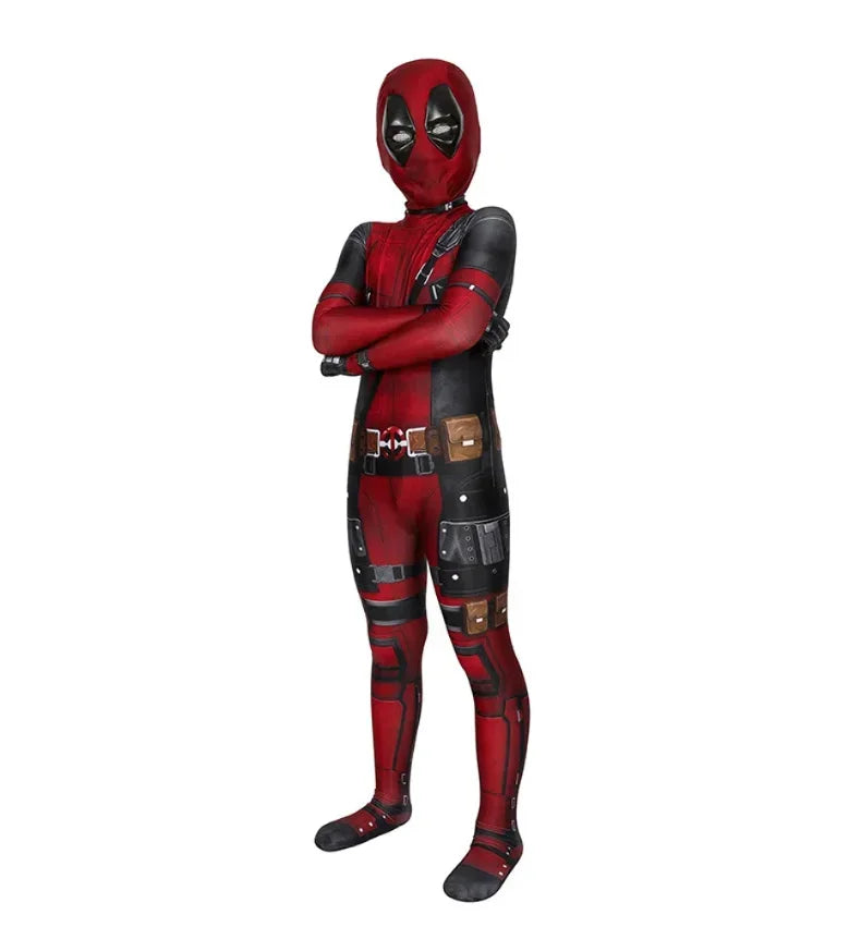 Deadpool Cosplay Bodysuit & Sword Set | Halloween Jumpsuit Cosplay Costumes - The Eezee Shop