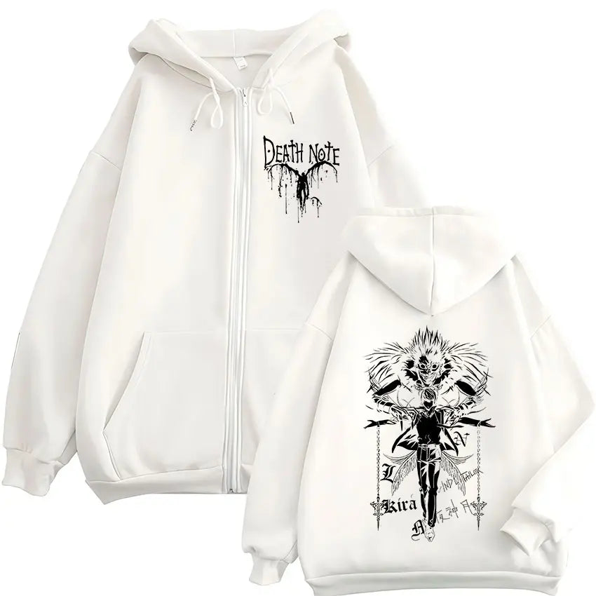Death Note Ryuk & Light Zip Hoodie | Unisex Anime Sweatshirt Hoodies & Sweatshirts - The Eezee Shop