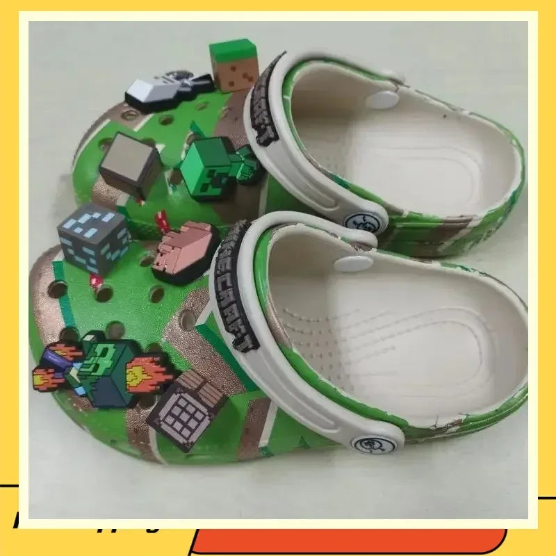 Minecraft Block World Clogs | Lightweight EVA Summer Sandals Slippers & Sandals - The Eezee Shop